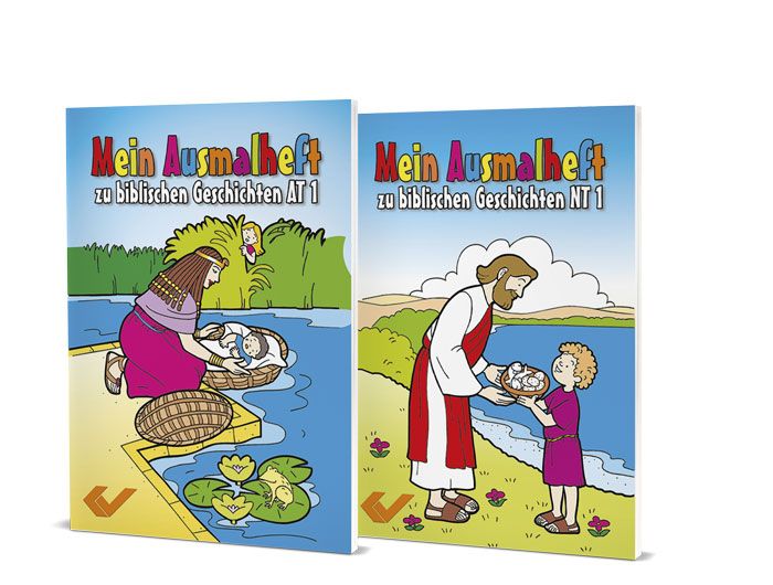 Mein Ausmalheft zu biblischen Geschichten AT 1/NT 1 - Paket