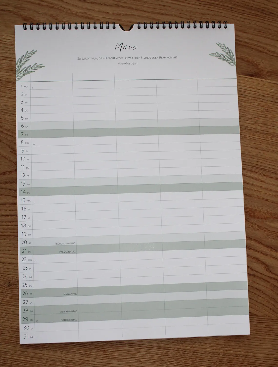 Familienkalender 2027