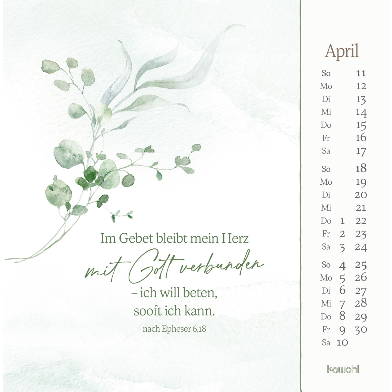 Aufstellkalender - Vor dir bringe ich, was mich bewegt 2027
