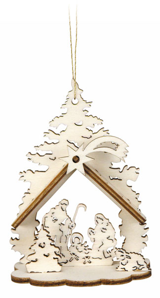 Mini-Krippe-zum-Zusammenstecken-u-Aufhaengen Mini-Krippe zum Zusammenstecken u. Aufhängen, Holz, 9cm