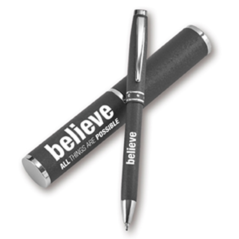 BELIEVE all things are possible - Kugelschreiber in Etui (schwarz)