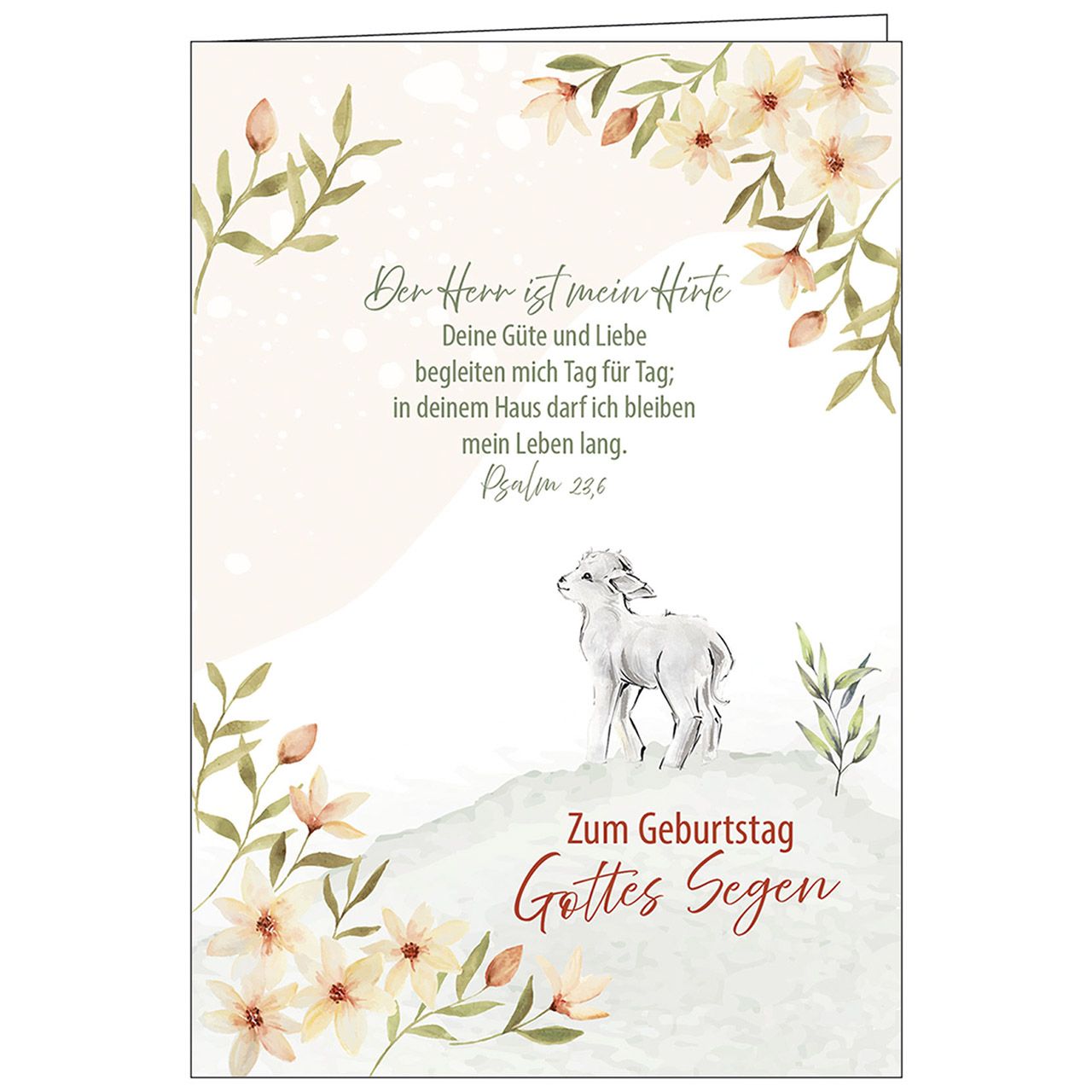 Postkarte Zum Geburtstag, Der Herr ist mein Hirte