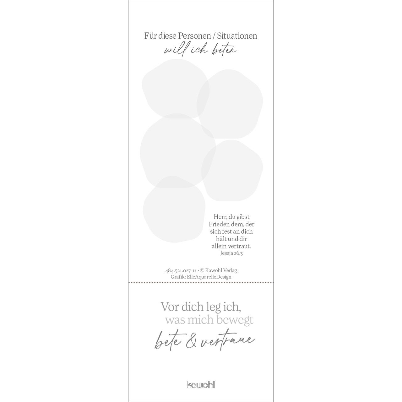 Lesezeichen-Kalender - Vor dir leg ich, was mich bewegt 2027
