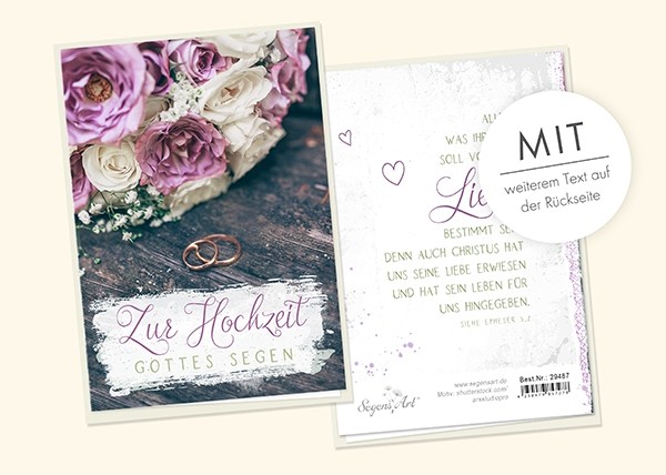 Doppelkarte - Zur Hochzeit - Von Liebe bestimmt