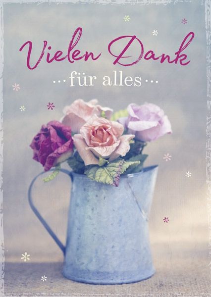 Postkarte - Vielen Dank für alles Postkarte - Vielen Dank für alles