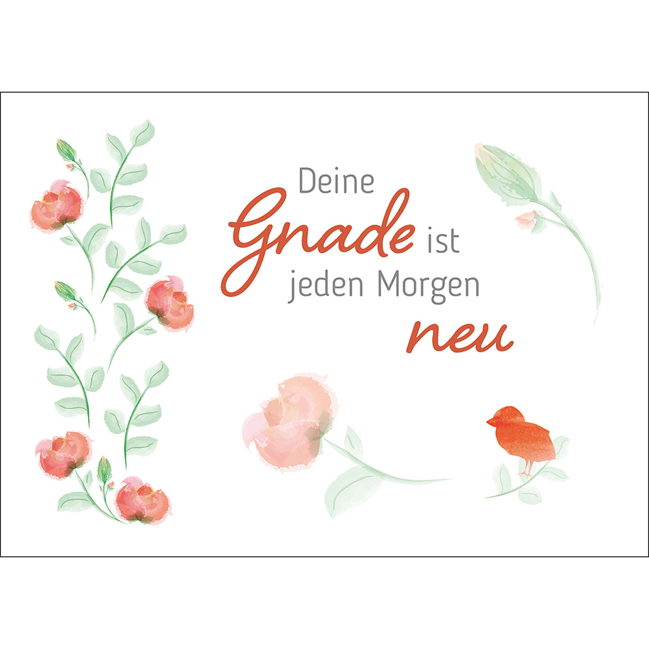 Postkarte Fensterbild - Deine Gnade ist jeden morgen neu Postkarte Fensterbild - Deine Gnade ist jeden morgen neu