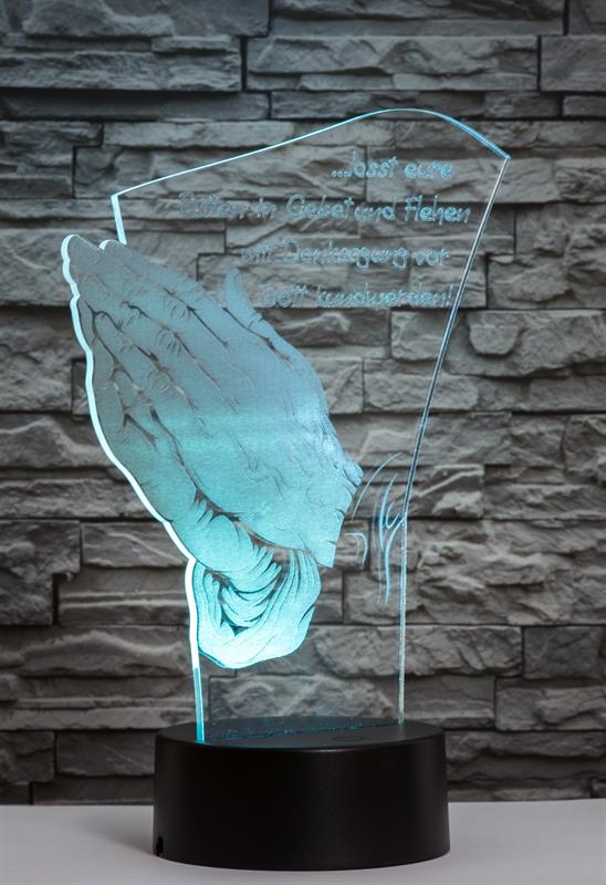 3D-Lampe-Betende-Hande-603 3D-Lampe - Betende Hände