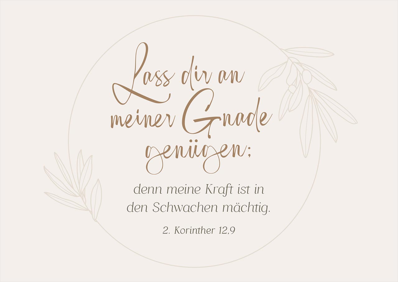 Postkarte - Gnade genügen