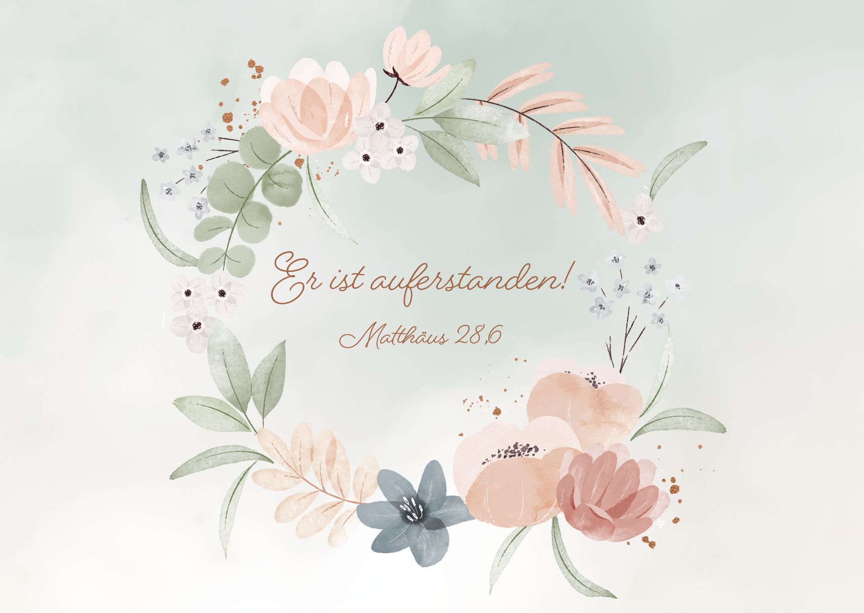 Postkarte  " Er ist auferstanden"