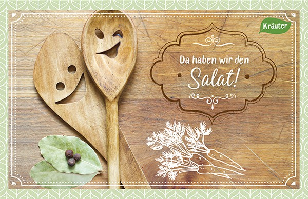 Kräuter-Dip-Karte - Da haben wir den Salat