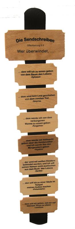 Wanddekoration aus Holz - Sendschreiben