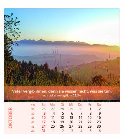 Ich bin der Herr, dein Gott - Tischkalender 2027