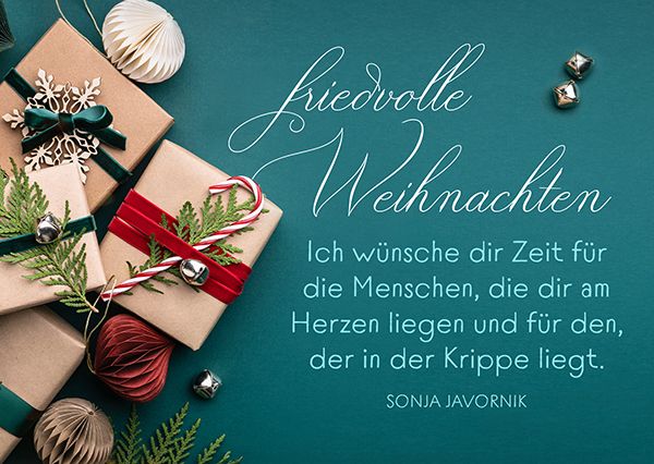 Postkarte - Friedvolle Weihnachten – Ich wünsche dir Postkarte - Friedvolle Weihnachten – Ich wünsche dir