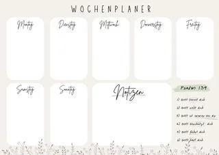 Schreibtischunterlage Wochenplaner - Ps. 139 Schreibtischunterlage Wochenplaner - Ps. 139
