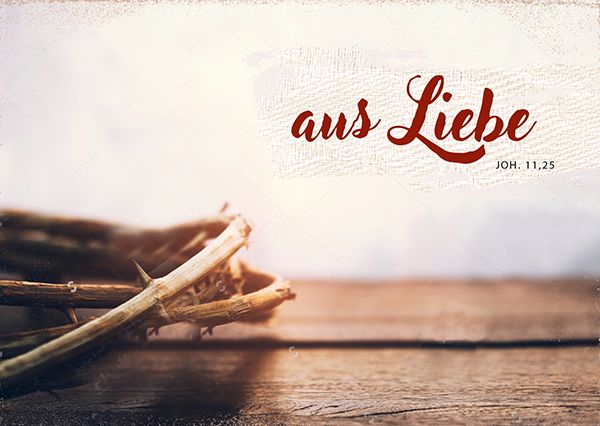 Postkarte - aus Liebe (Dornenkrone) Postkarte - aus Liebe (Dornenkrone)