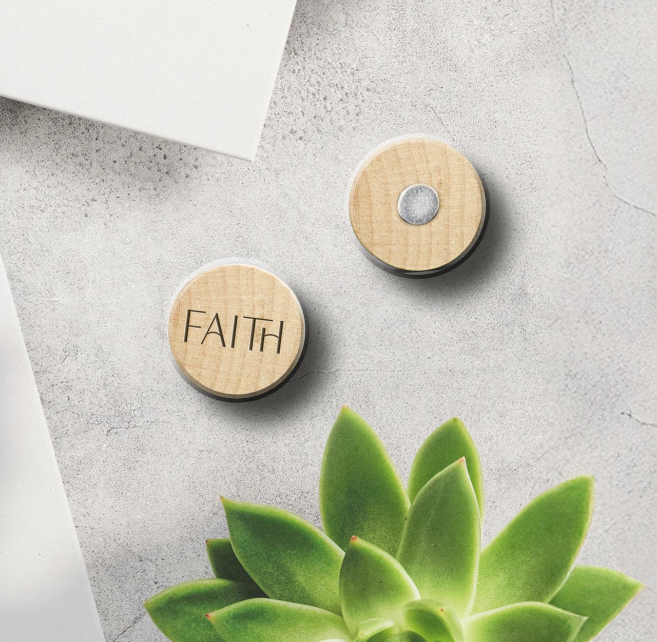 Holzmagnet - Faith