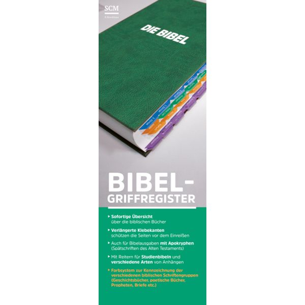 Bibel-Griffregister mit Farbsystem Bibel-Griffregister mit Farbsystem