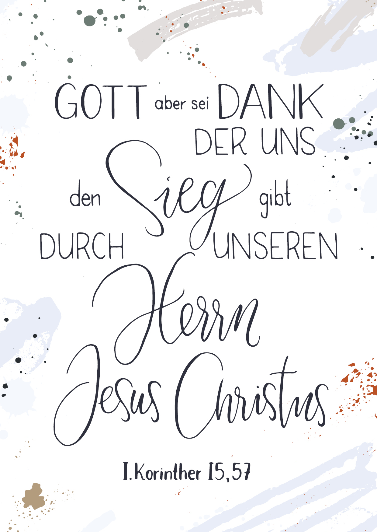 Postkarte - Gott aber sei Dank