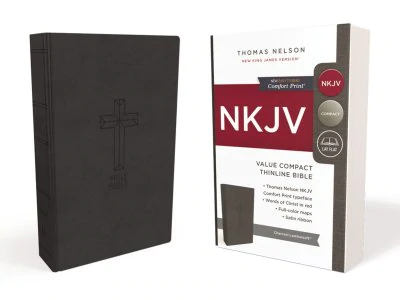 NKJV compact thinline bible charcoal leatherlook NKJV compact thinline bible charcoal leatherlook