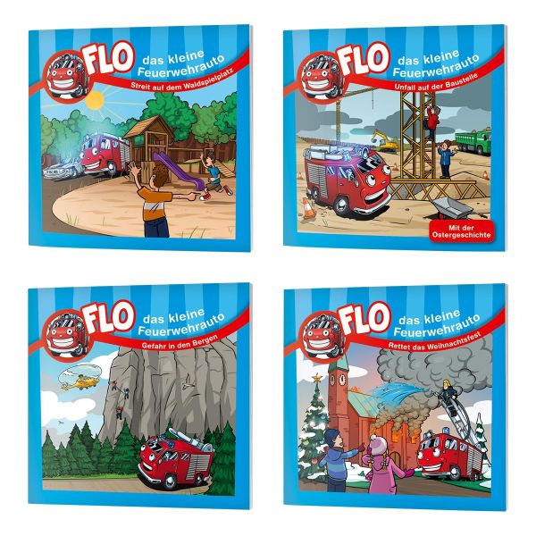 Buchset: Flo, das Feuerwehrauto-Minibücher