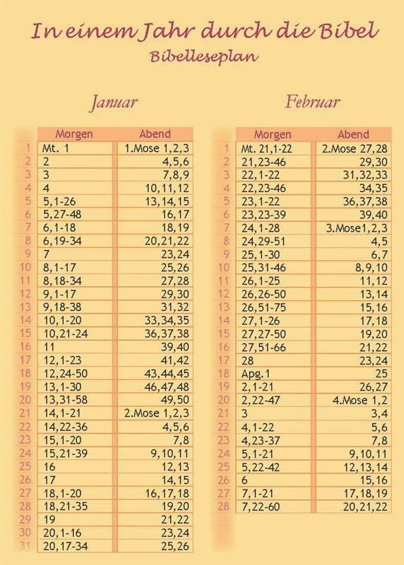 Bibelleseplan Bibelleseplan