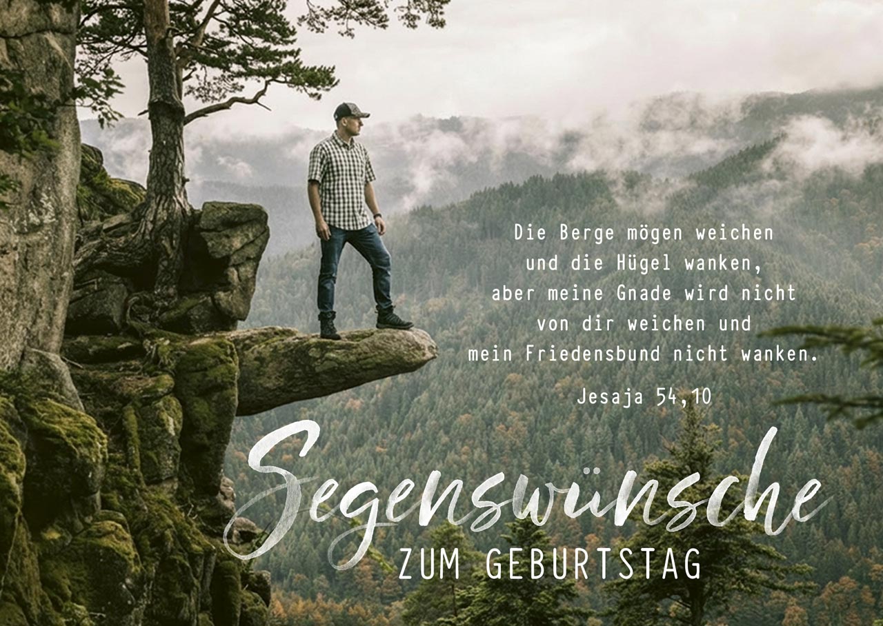Postkarte - Segenswünsche zum Geburtstag Jes.54,10