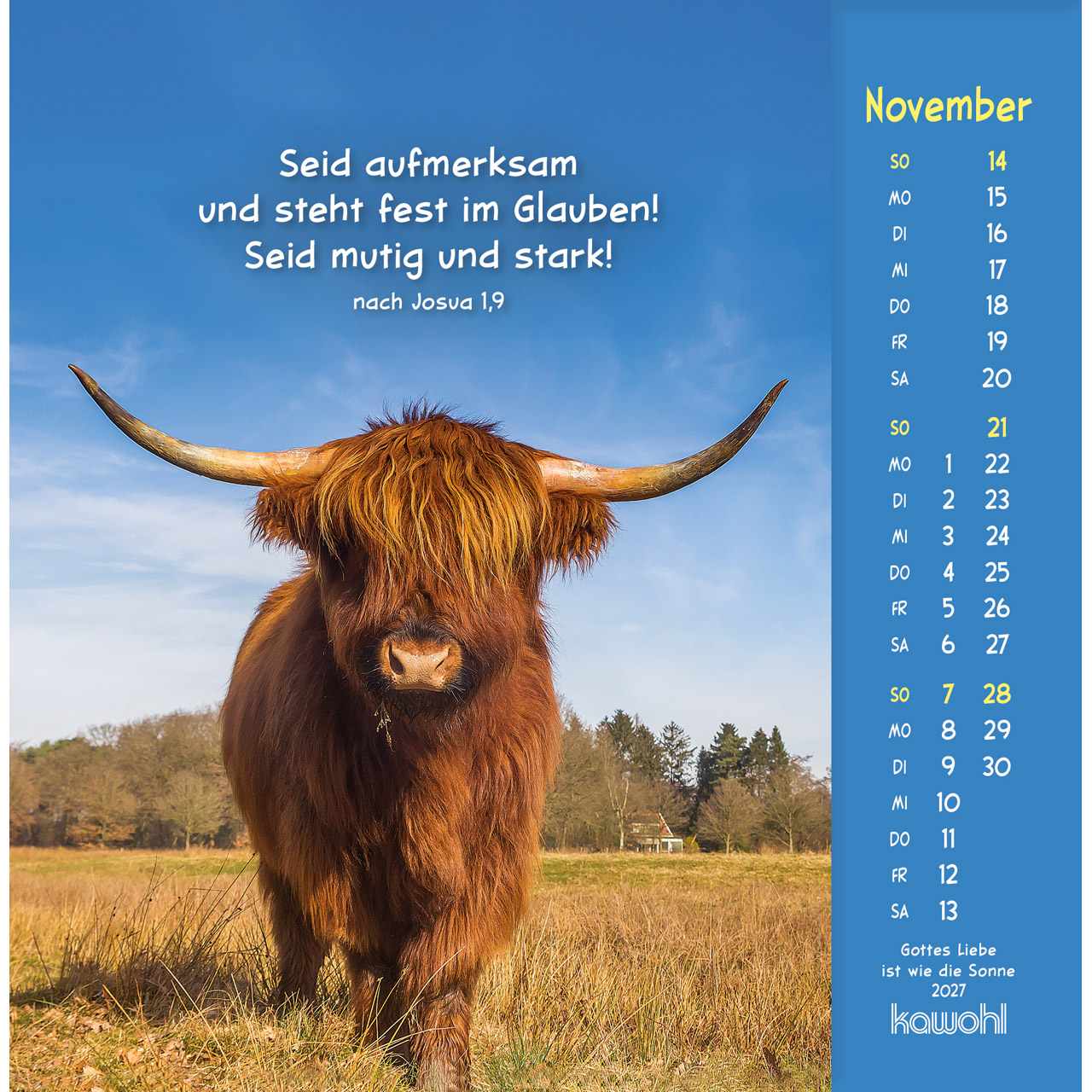 Aufstellkalender - Gottes Liebe ist wie die Sonne 2027