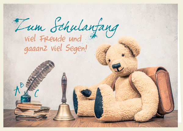 Doppelkarte-Zum-Schulanfang-Teddy-8929315 Doppelkarte - Zum Schulanfang - Teddy