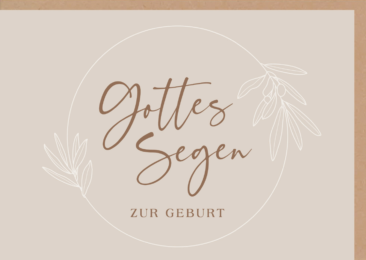 Faltkarte - Gottes Segen zur Geburt; Jer. 1,5 Faltkarte - Gottes Segen zur Geburt; Jer. 1,5
