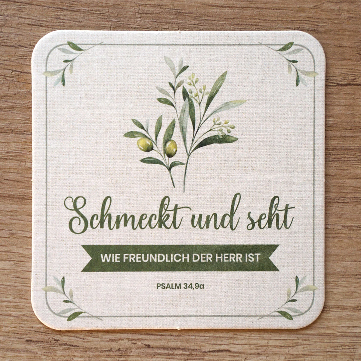 Tassenuntersetzer - Schmeckt und seht