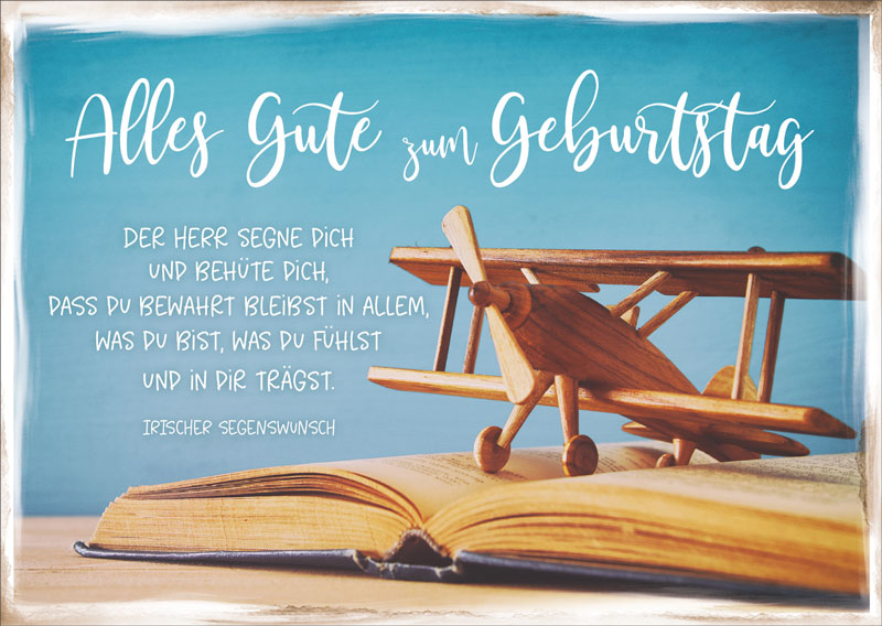 Postkarte-Holzflugzeug-731855 Postkarte - Holzflugzeug