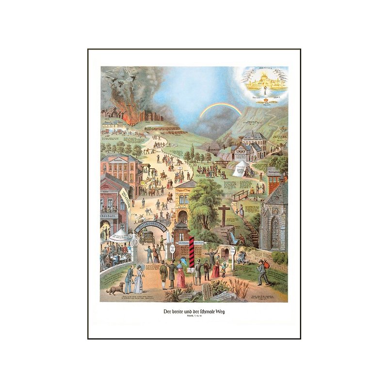 Poster 100x140cm "Der breite und der schmale Weg"