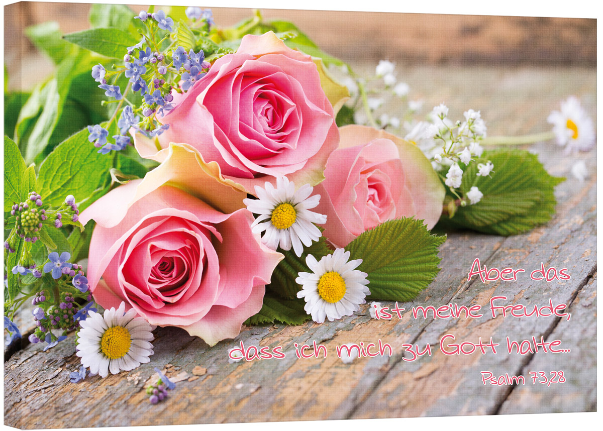 Leinwand - Rosen und Margeriten Leinwand - Rosen und Margeriten