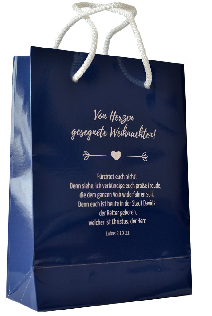 Geschenktüte - "Weihnachten" blau Geschenktüte - "Weihnachten" blau
