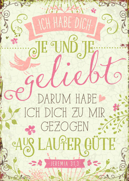 Postkarte - Aus Güte geliebt Postkarte - Aus Güte geliebt