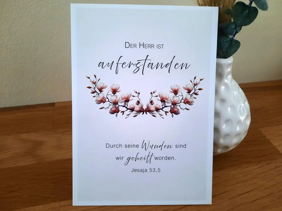 Postkarte - Der Herr ist auferstanden (Jesaja 53,5) Postkarte - Der Herr ist auferstanden (Jesaja 53,5)