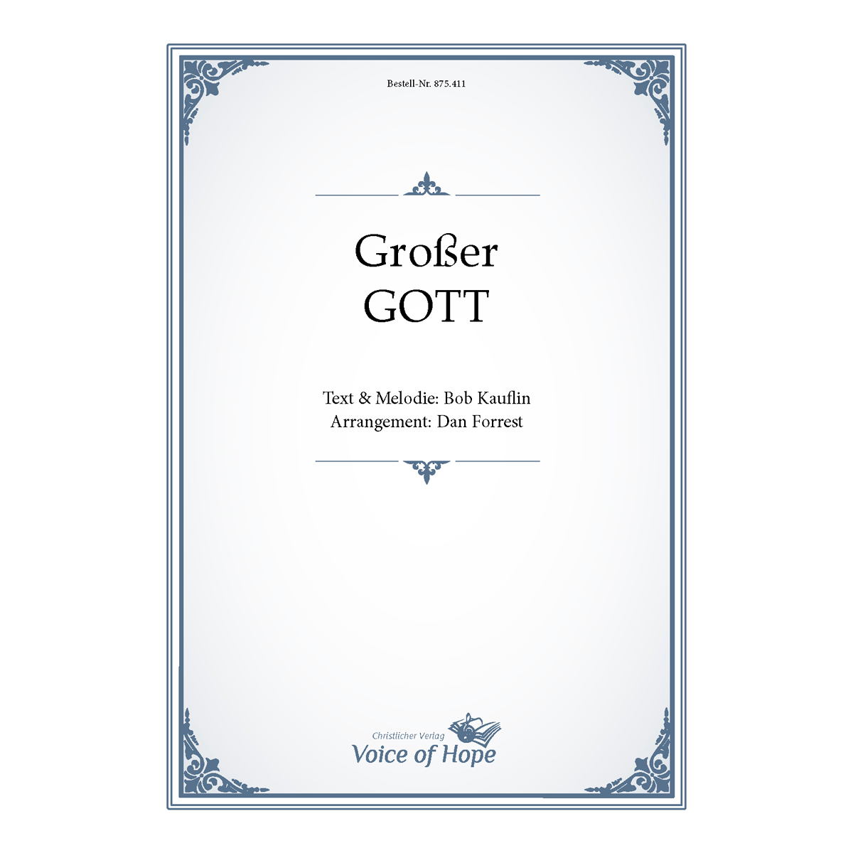 Partiturheft - Großer Gott