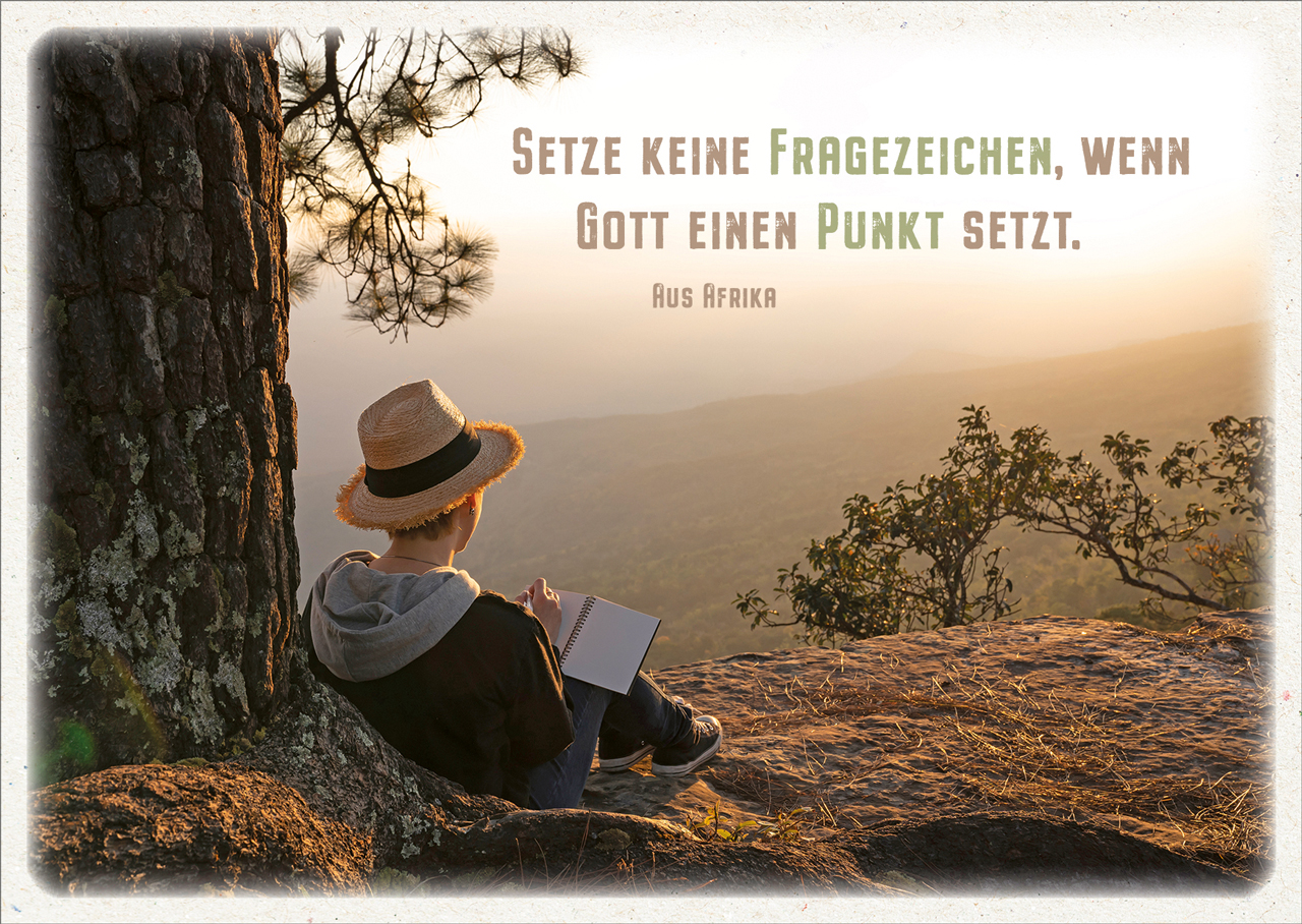Postkarte Fragezeichen, Punkt Postkarte Fragezeichen, Punkt