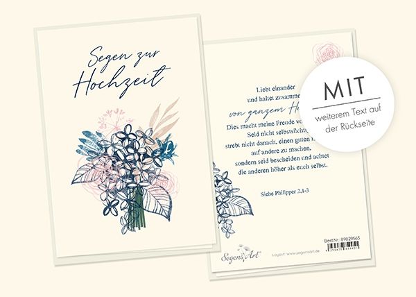 Doppelkarte Collage - Segen zur Hochzeit - Liebt einander