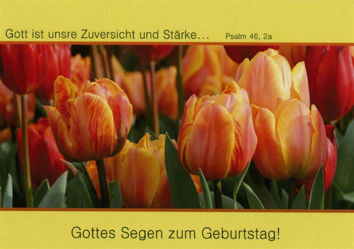 Doppelkarte zum Geburtstag - Psalm 46,2