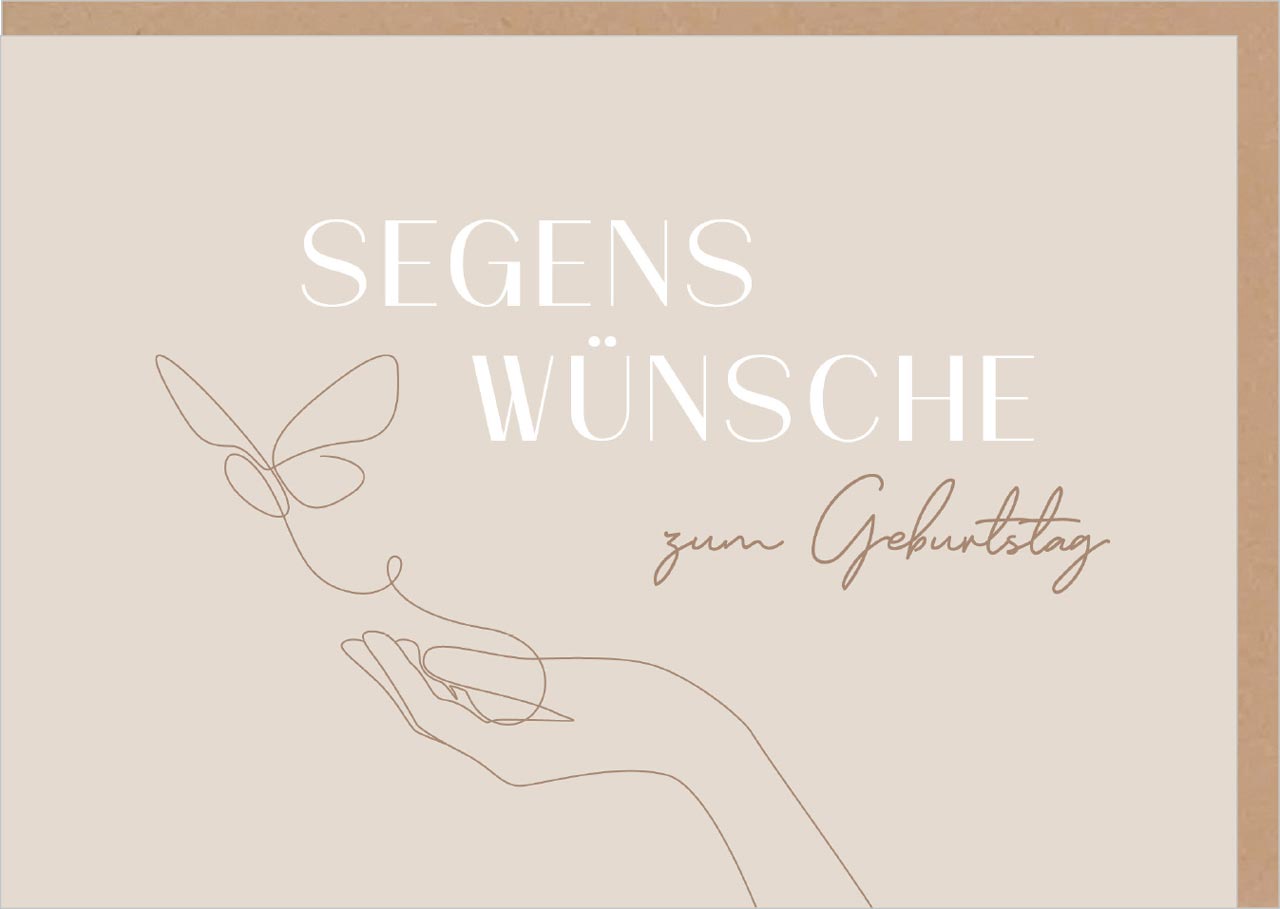 Doppelkarte Segenswünsche zum Geburtstag