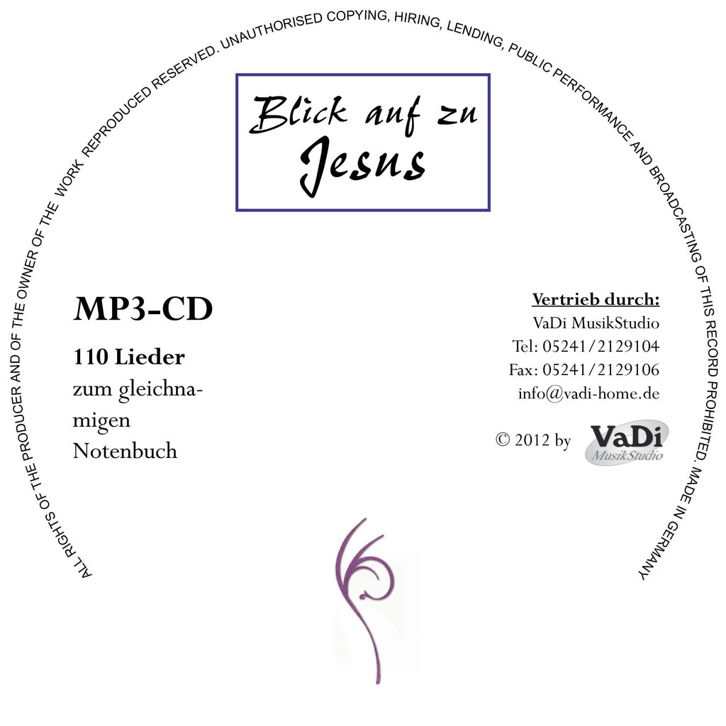 Blick auf zu Jesus - CD Blick auf zu Jesus - CD