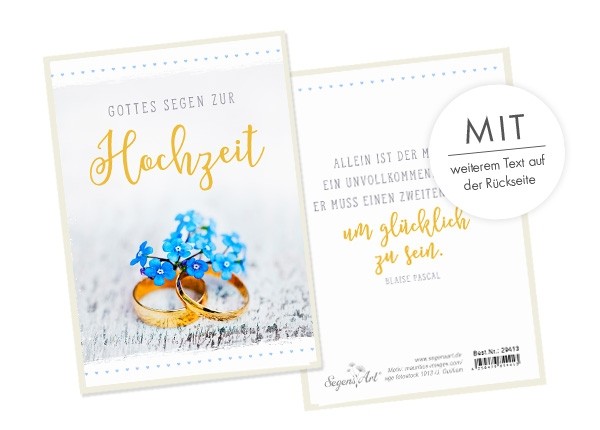 Doppelkarte - Zur Hochzeit - Um glücklich zu sein