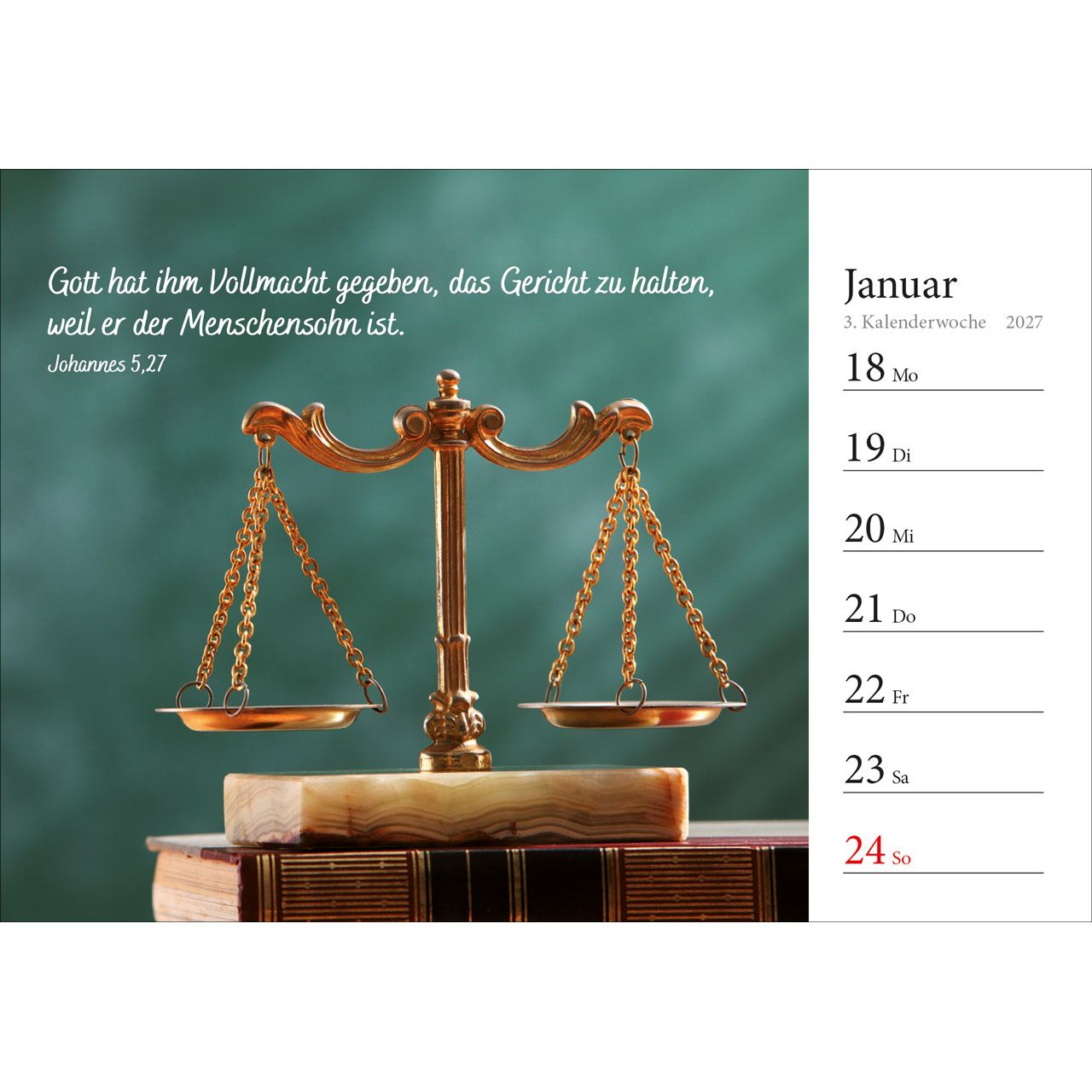 Aufstellkalender - In deine Hand stell ich den Tag 2027