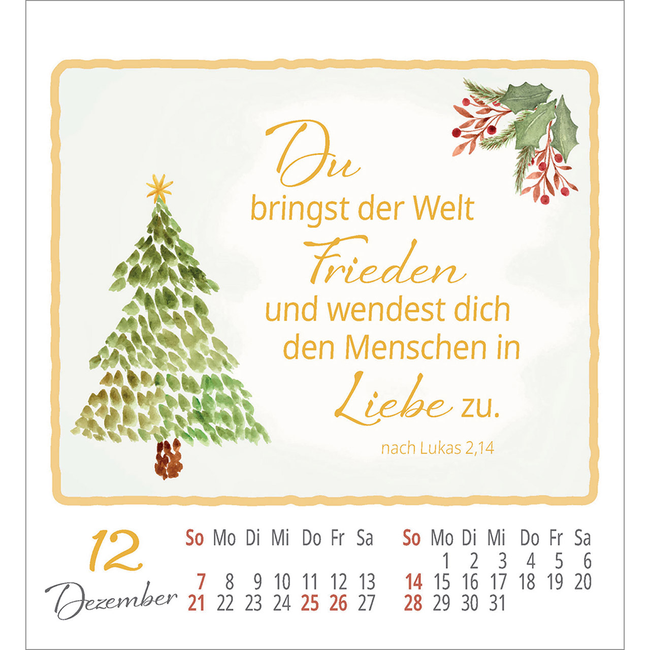 Aufkleberkalender - Wohlfühlen bei Dir 2025