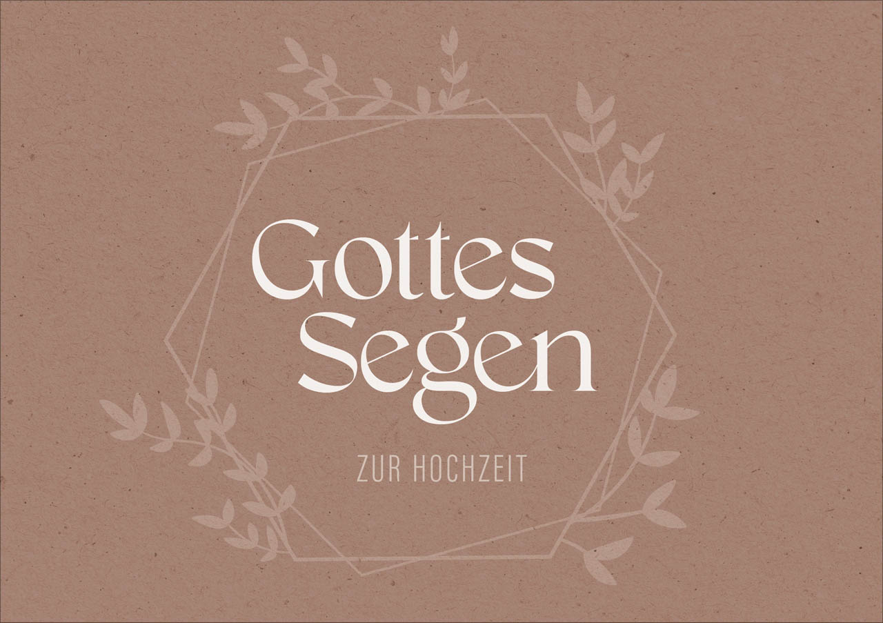 Doppelkarte Gottes Segen zur Hochzeit