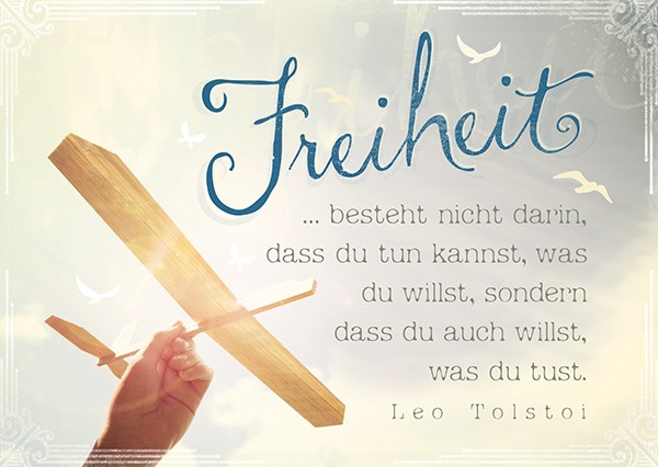 Postkarte-Freiheit-besteht-974 Postkarte - Freiheit besteht