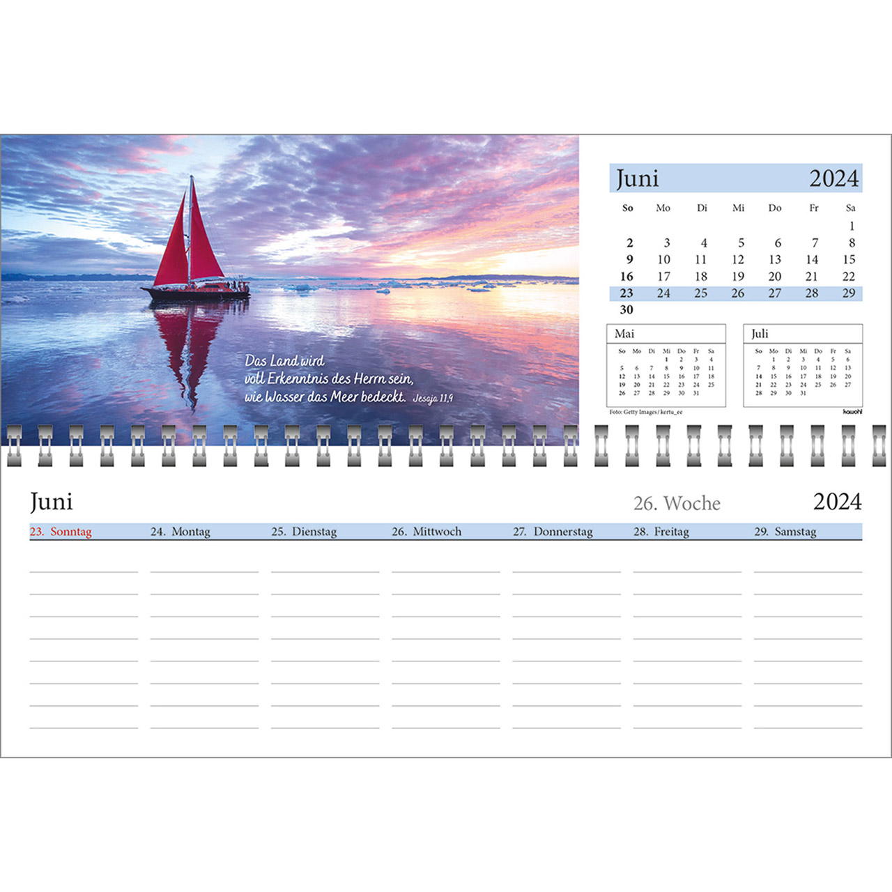 Tischkalender 2024 - In deine Hand leg ich den Tag Tischkalender 2024 - In deine Hand leg ich den Tag