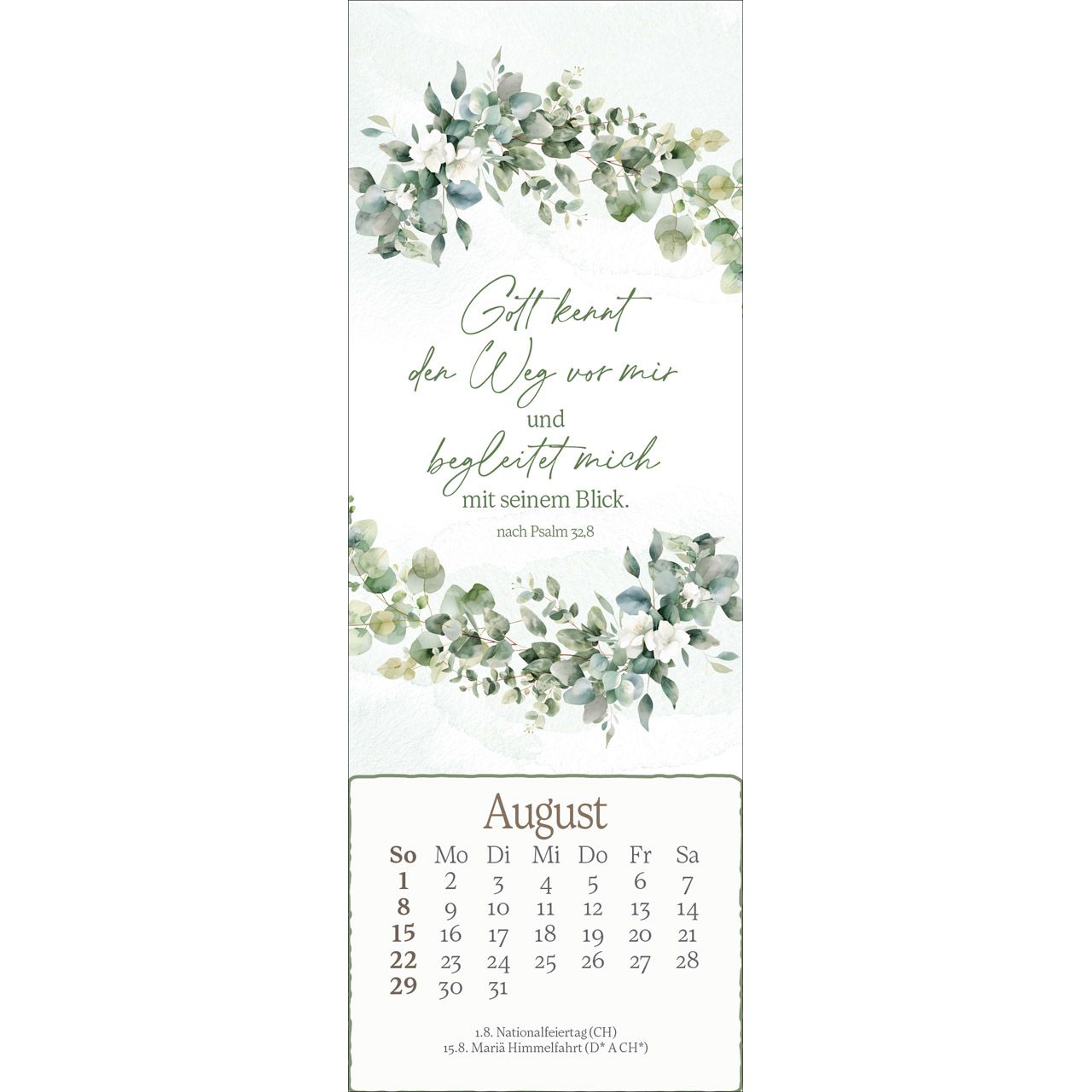 Lesezeichen-Kalender - Vor dir leg ich, was mich bewegt 2027