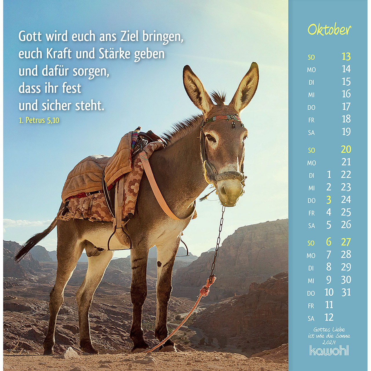 Aufstellkalender 2024 - Gottes Liebe ist wie die Sonne Aufstellkalender 2024 - Gottes Liebe ist wie die Sonne